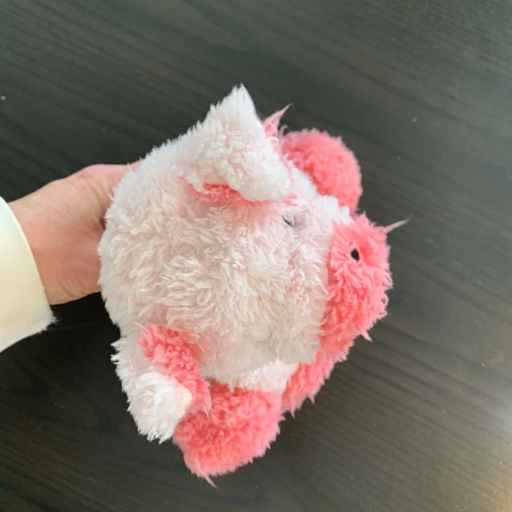Melissa & Doug Meadow Medley Piggy Pink Shaggy Plush Stuffed Animal GinghaM READ